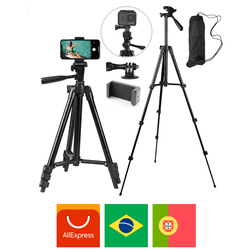 Comprar Tripé Universal Telescópico para Celular Aliexpress Brasil Portugal Gaszed